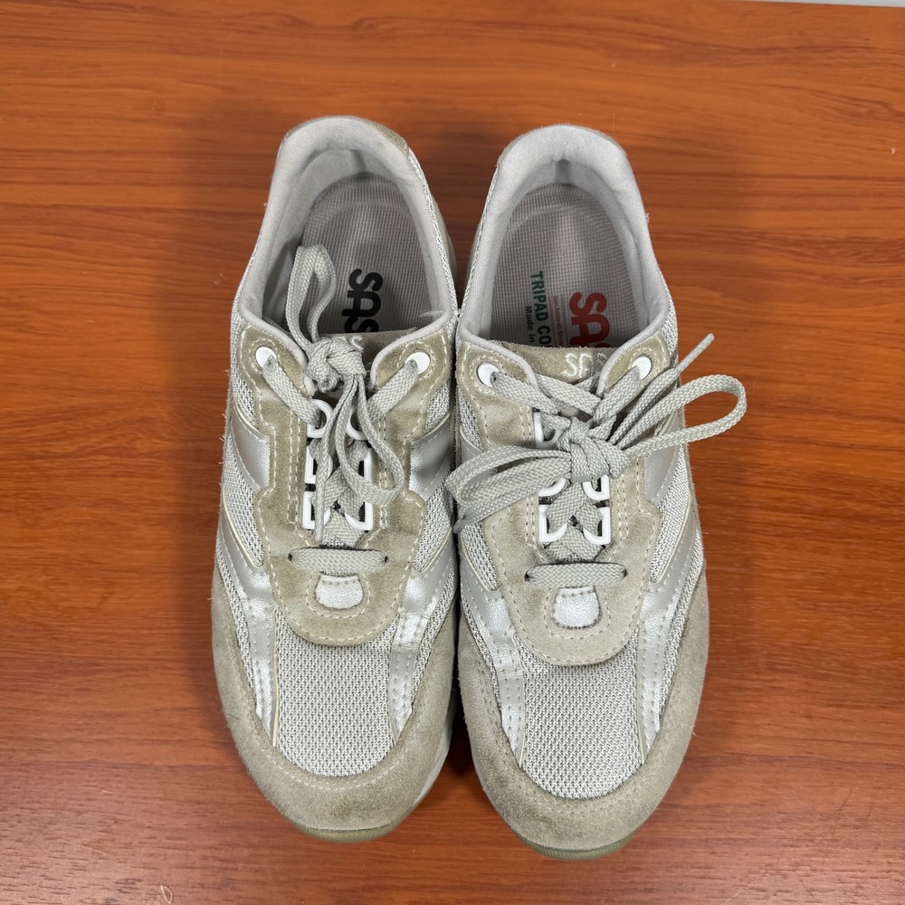 SAS Tour Mesh Suede Walking Sneakers Gray Women's 8.5N Tripad Comfort Athleisure - Picture 5 of 13